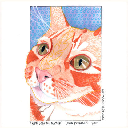 "Alfie Loafing Master" - Pop Art Cat Portrait