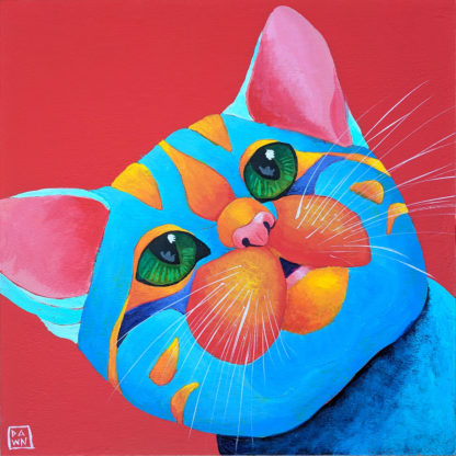 Kitten Gasp, Acrylic Painting