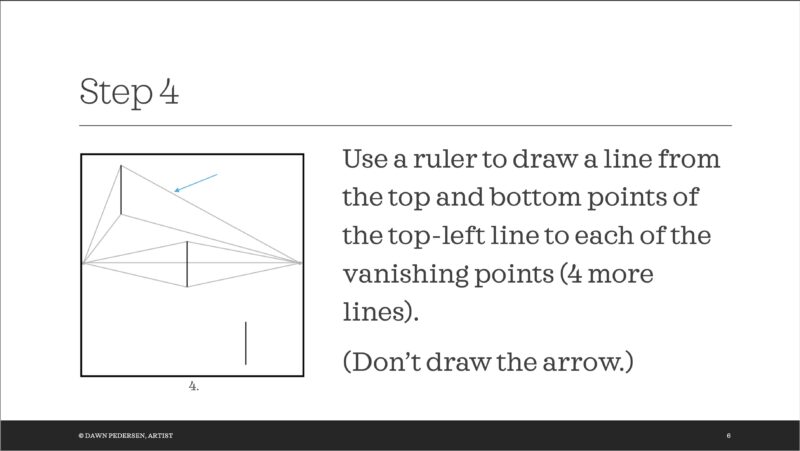 Two-Point Perspective Drawing - Art Worksheet: Boxes - Image 3