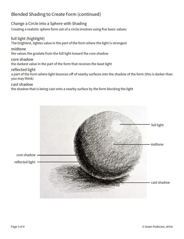 Drawing Basics: Shading Techniques in Pencil - 4-Page Worksheet - Image 4