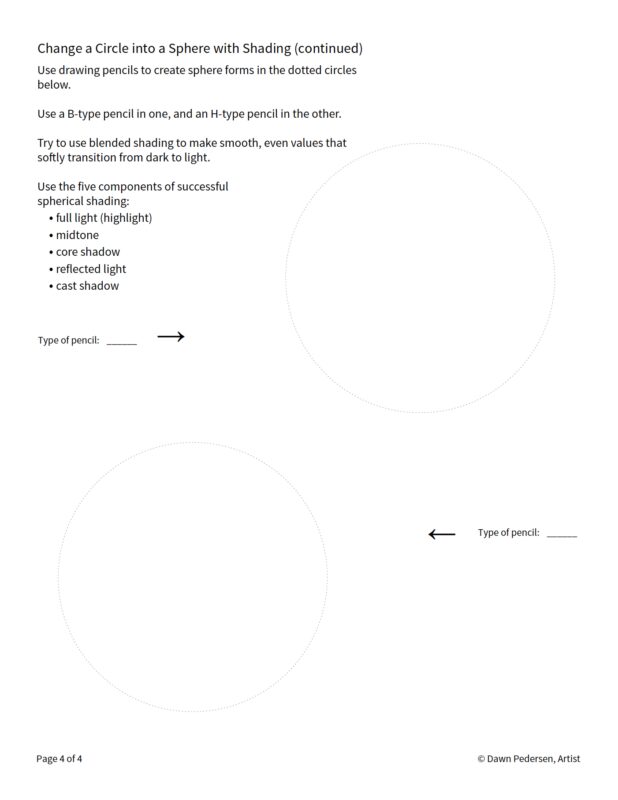 Drawing Basics: Shading Techniques in Pencil - 4-Page Worksheet - Image 5