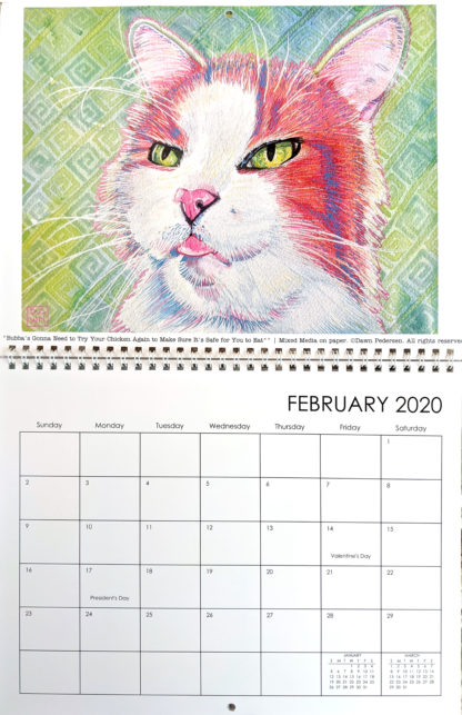 2020 Art Calendar by Dawn Pedersen: February