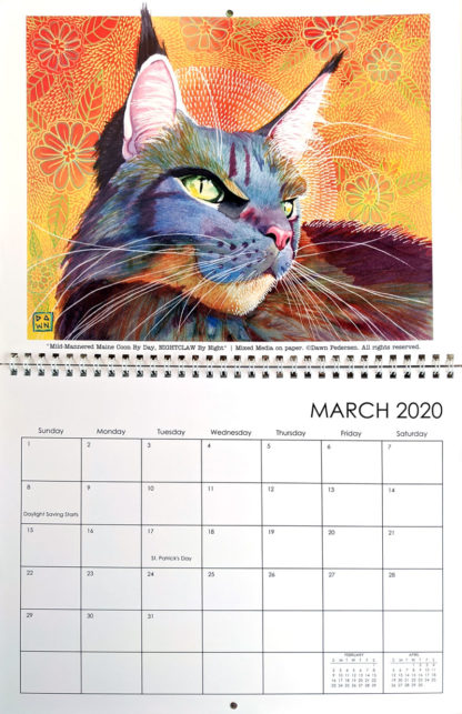 2020 Art Calendar by Dawn Pedersen: March