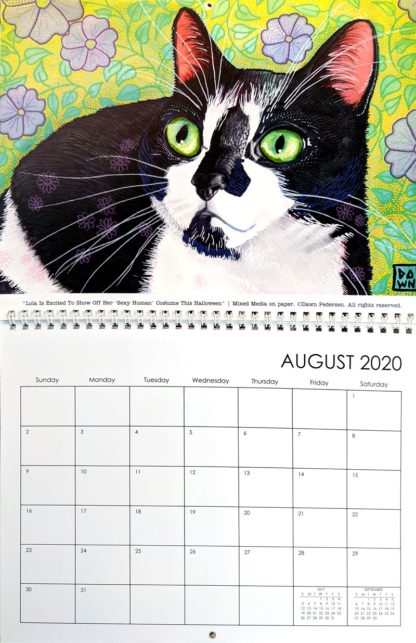 2020 Art Calendar by Dawn Pedersen: August