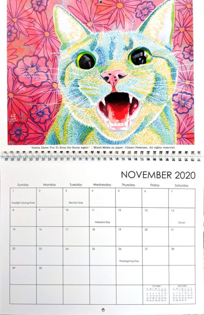2020 Art Calendar by Dawn Pedersen: November