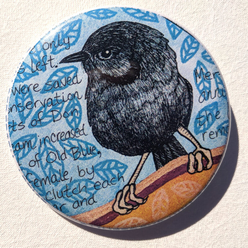 Robin bird 2.25" Button Pin