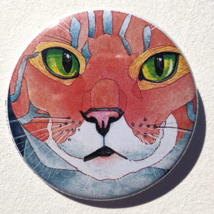 Claudia cat 2.25" Button Pin