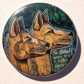 Dholes dogs 2.25" Button Pin