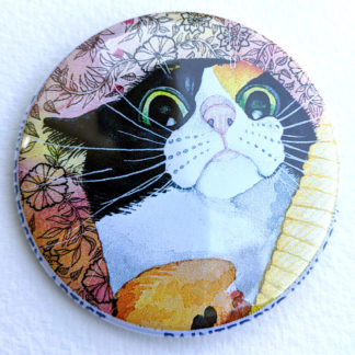 Mollie cat 2.25" Button Pin