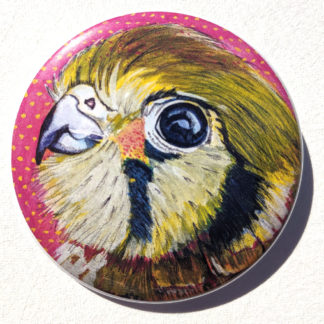 Kestrel bird 2.25" Button Pin