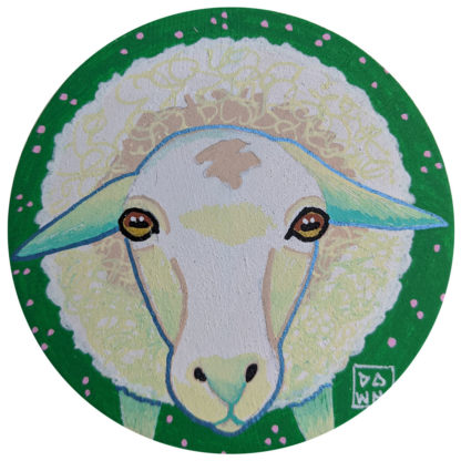 Sheep hand-painted ornament