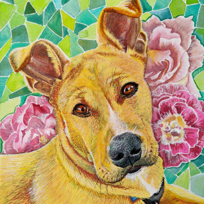 "Rosie's Favorite Walk Is Through the Botanical Gardens" Art Print