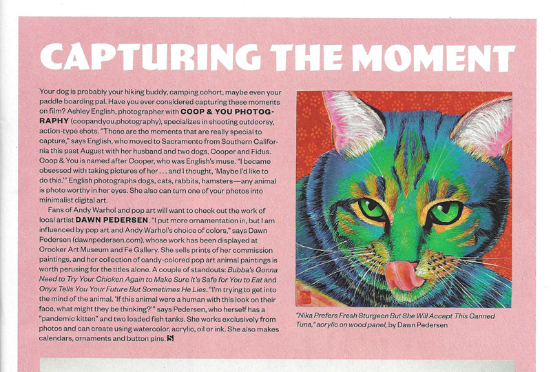 "Capturing the Moment sidebar in Sacramento Magazine"