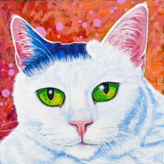 Aaron cat painting in acrylic