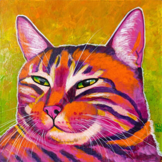 Tabitha cat painting in acrylic